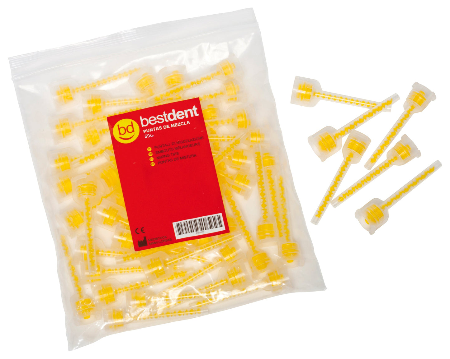 Pontas De Mistura Cor Amarela 50 Unid. – Bestdent