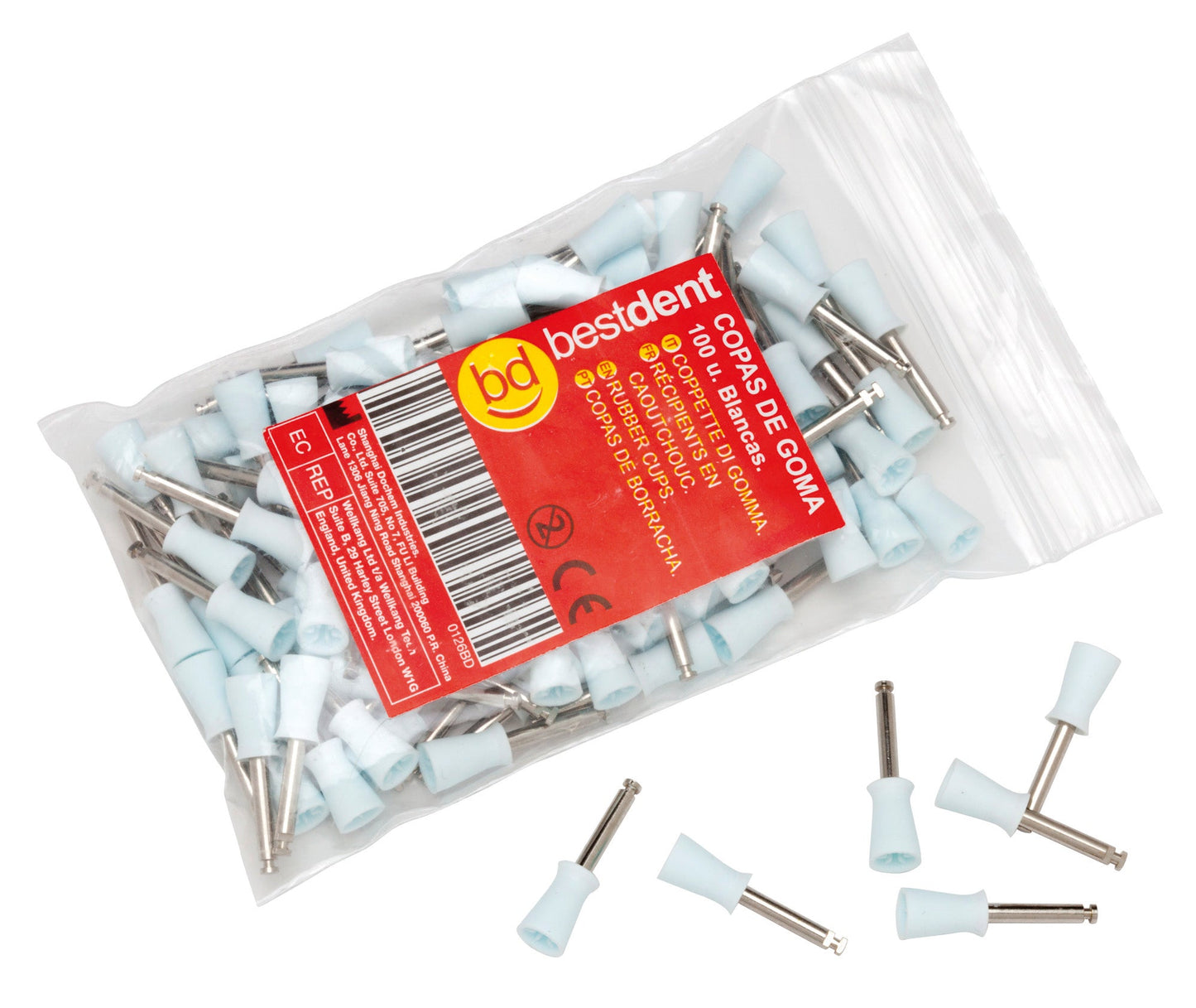 Taças De Borracha 100 Unidades – Bestdent