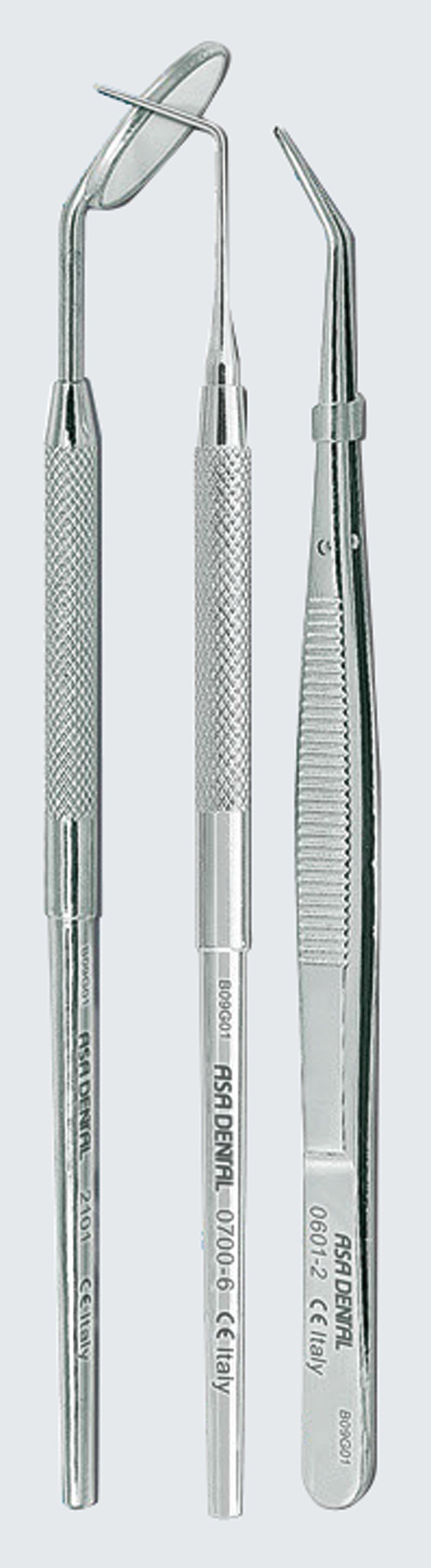 Kit Diagnostico: Espelho + Pinca + Sonda - Asa dental