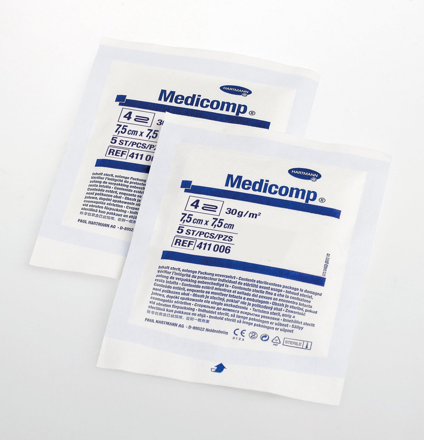 Gases esterilizada medicomp 7,5x 7,5 1000 x 5 unid. – Hartmann