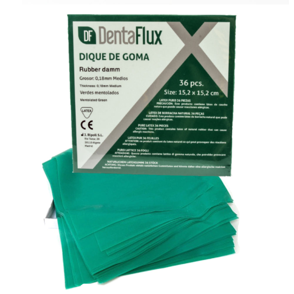 Diques médios verde 36u - Dentaflux