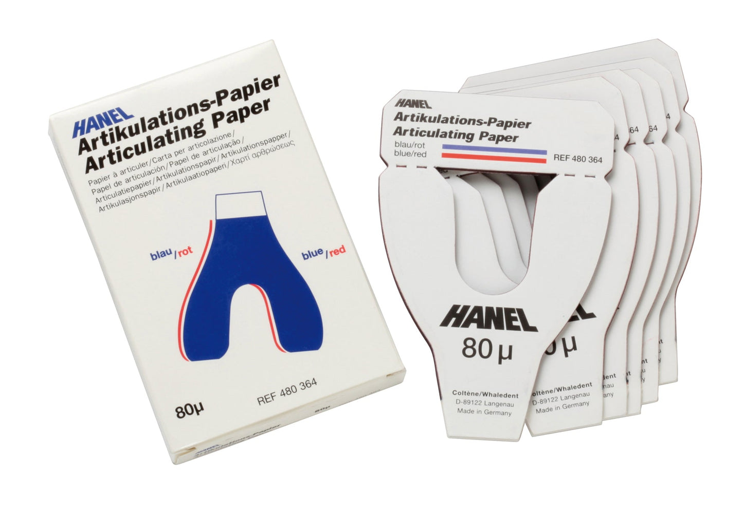 Papel Articular Formato Ferradura Azul Vermelho 80microns – Hanel