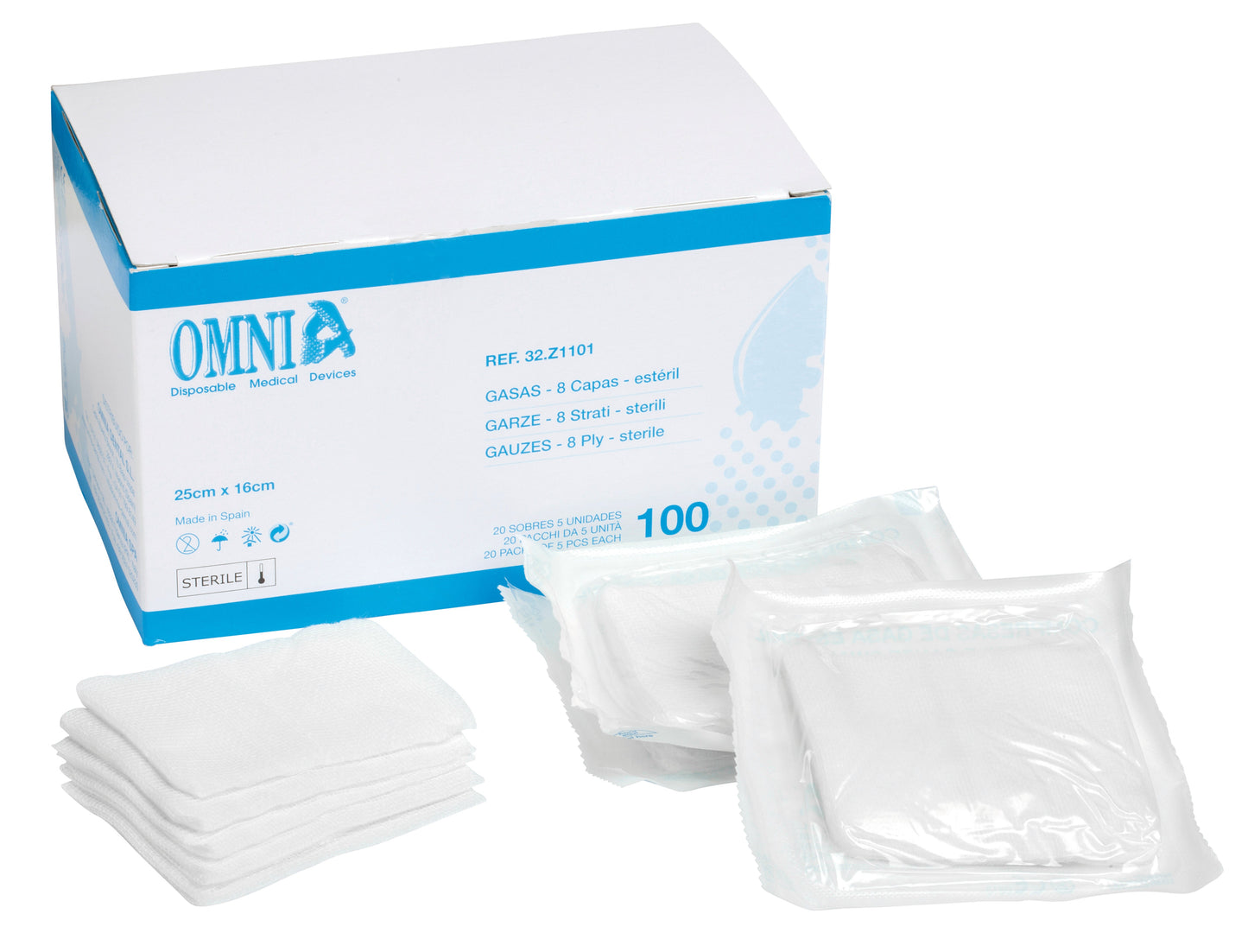 Compressas cirúrgicas esterilizadas – Omnia