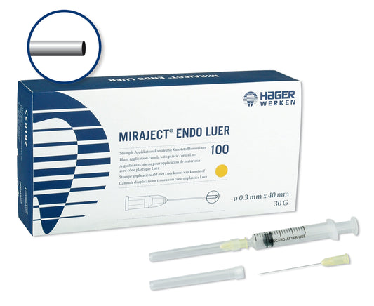 Agulhas de irrigacao miraject endo luer - Hager & Werken
