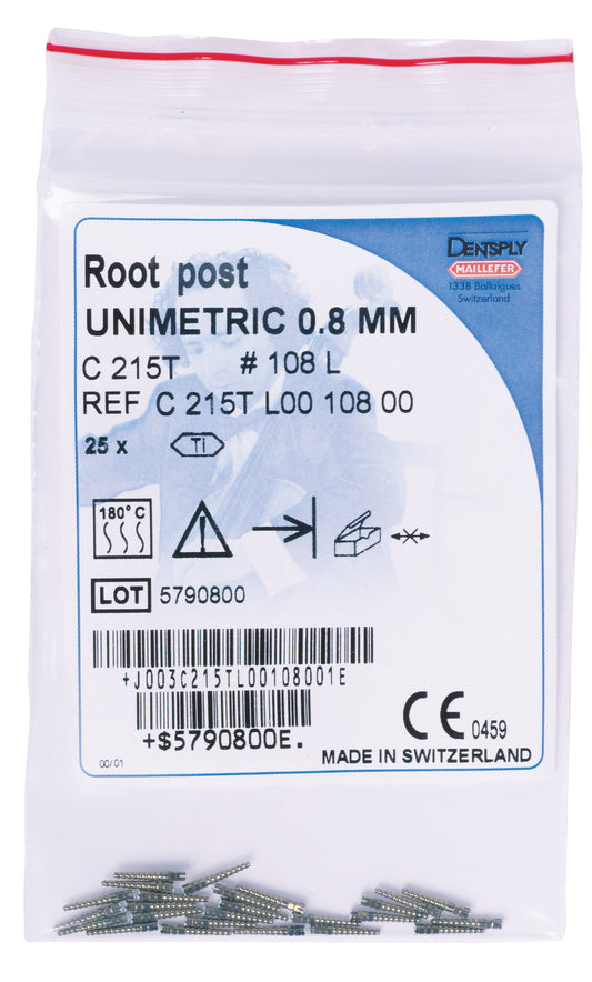 Postes de titanio unimetric 25 uds. – Dentsply