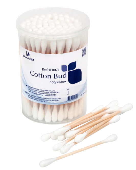Cotonetes algodao duplo e madeira – Dochem