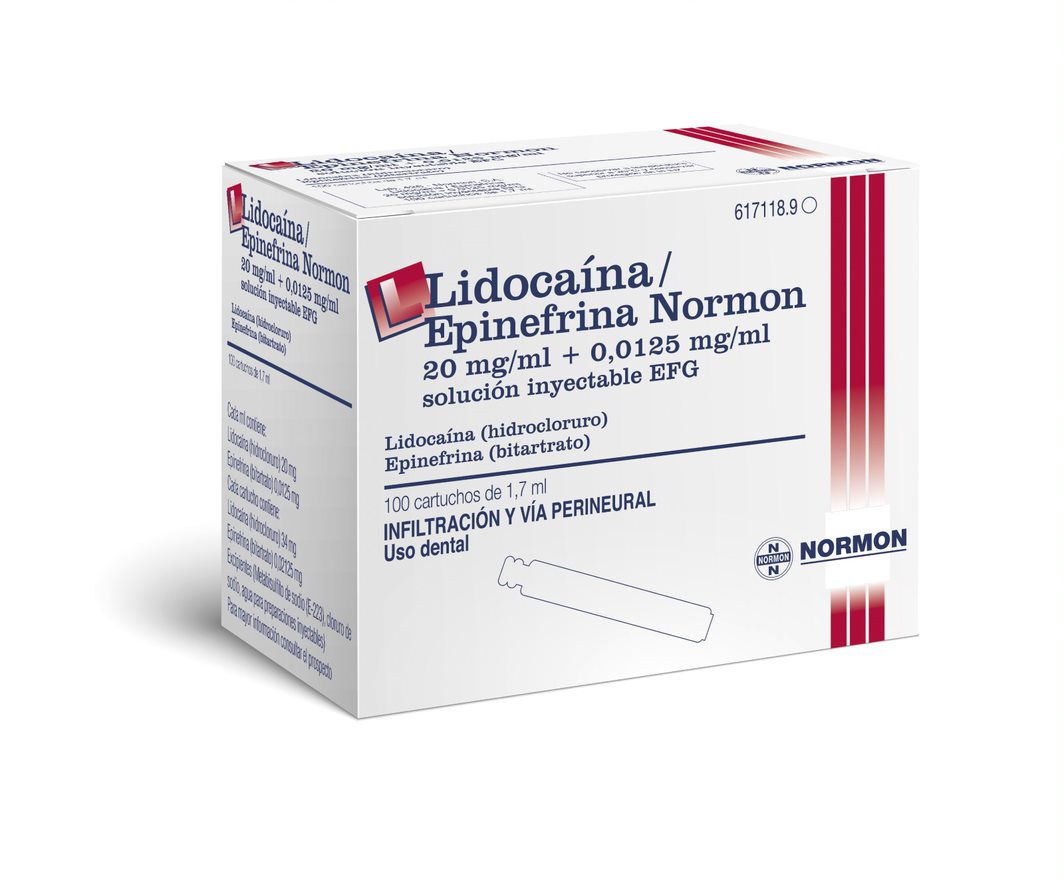 Lidocaína 2% 1:80.000 (Vermelha) - Normon