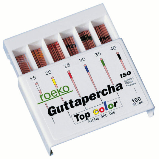 Pontas de guttapercha top cor n.15 - 80 - Roeko