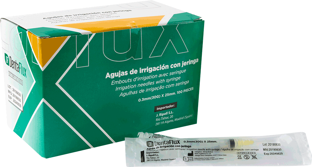 Seringas de irrigacao c - Agulha saida lateral - Dentaflux