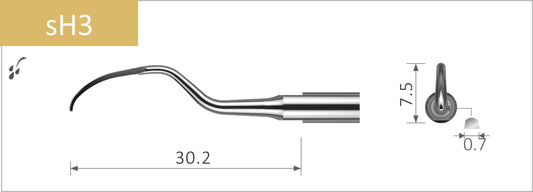 Ponta de destartarização nº h3 (para satelec®/) periodontia - Proclinic